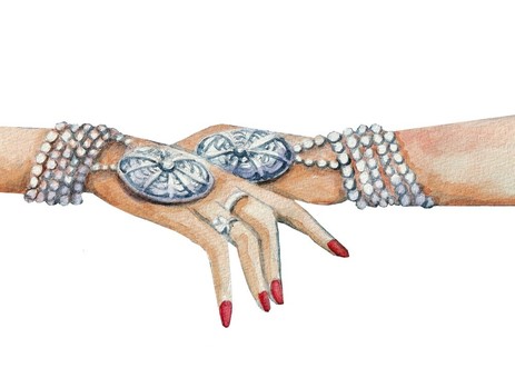 Watercolor, hands, bracelets, JPG Watercolor, hands, bracelets, hand, female, bracelet, JPG
