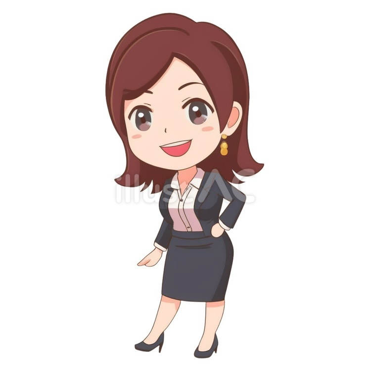 可愛い笑顔のキャリアウーマン3 女性,笑顔,かわいいのイラスト素材