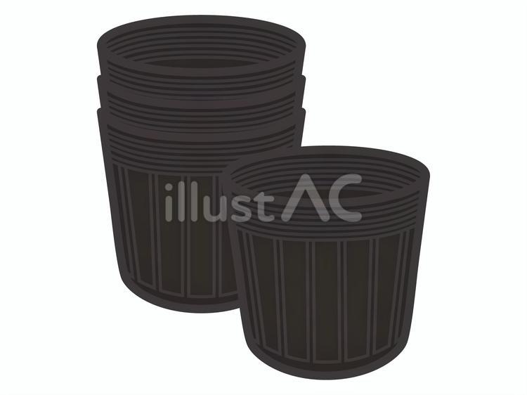 育苗ポット４個セット04 育苗ポット,ガーデニング,農業のイラスト素材