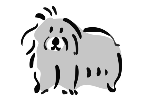 モップのような犬 モップ,かわいい,犬,コモンドール,プーリー,ベルガマスコ・シープドッグ,モフモフ,わんこ,ペット,動物のイラスト素材