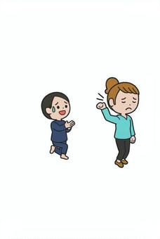 別れを告げる人 別れを告げる人 さよなら,別れ,失恋,見限る,呆れ,未練,dv,謝罪,主婦,女のイラスト素材