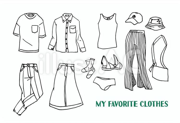 Favorite Clothes 洋服,ようふく,ファッションのイラスト素材