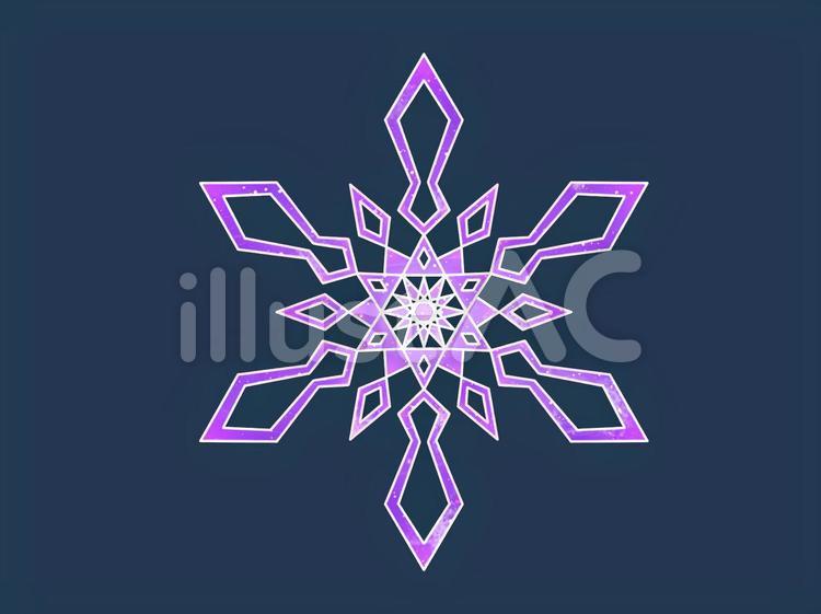 雪の結晶風模様（大） 雪,模様,かっこいいのイラスト素材