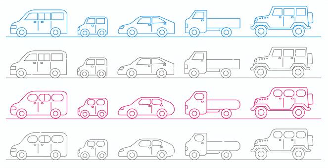 Car icon set, car, automobile, sedan, JPG and PNG