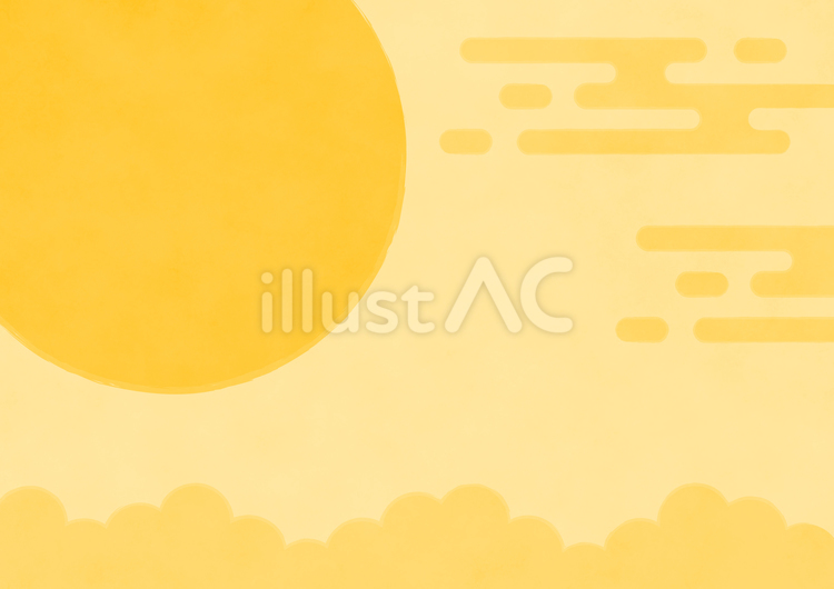 お月見の背景、水彩の十五夜の月、黄色 お月見,月見,秋のイラスト素材