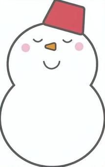 目を閉じて笑っている雪だるまのイラスト 目を閉じて笑っている雪だるまのイラスト 雪だるま,冬,雪,ゆきだるま,表情,にこにこ,嬉しい,幸せ,眠る,すやすやのイラスト素材
