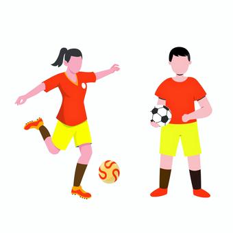 スポーツ 068 スポーツ 068 スポーツ,サッカー,サッカー選手,ボール,試合,チーム,トレーニング,男性,女性,運動のイラスト素材