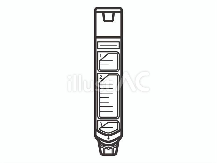 アドレナリン自己注射薬（練習用）03 自己注射薬,アドレナリン,エピペンのイラスト素材