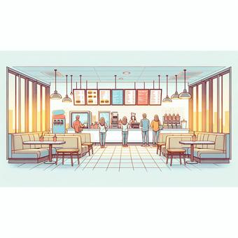 ファストフード店店内