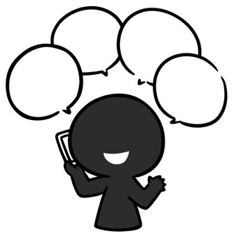 電話で話をする黒い人 人,人物,話す,電話,スマホ,詐欺,オレオレ詐欺,犯罪,犯人,悪人のイラスト素材