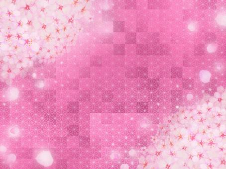 Illustration, background, pink, full bloom, 