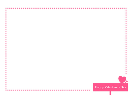 Valentine's Day Frame, JPG, PNG and AI Valentine's Day Frame, valentine, heart, dotted line, JPG, PNG and AI