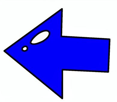 青い矢印左 矢印,案内,表記,こっち,こちら,あちら,あっち,ここ,手書き,左のイラスト素材