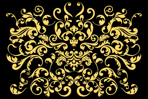 Illustration, décoration, usine, feuilles, 