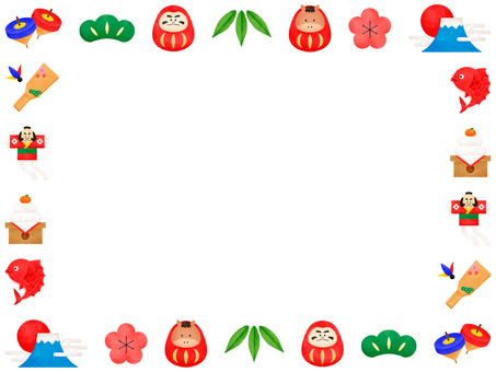 午年 お正月のフレーム