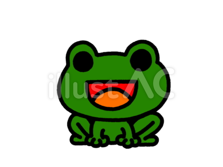 カエル　緑 カエル,かえる,蛙のイラスト素材