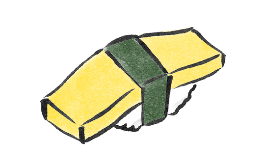 卵の握りのイラスト 寿司,たまご,握り,魚,生もの,日本,伝統,食文化,食事,お寿司のイラスト素材