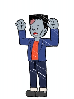 かいぶつの子ども かいぶつの子ども 鉛筆風,人物,ハロウィン,子ども,手書き,男の子のイラスト素材