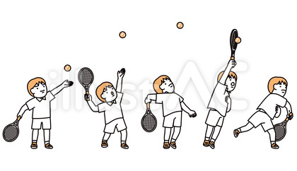 テニス サーブのフォーム