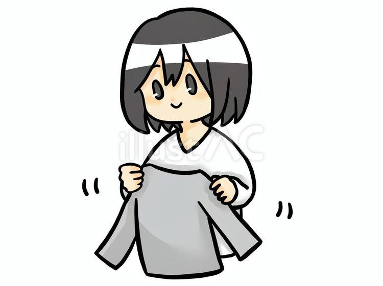 洗濯物　干す　畳む 洗濯物,洗濯,干すのイラスト素材