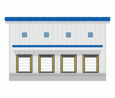 物流倉庫 物流倉庫 物流倉庫,物流センター,倉庫,流通,運送,輸送,保管,バース,トラックバースのイラスト素材