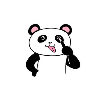 あっかんべーするパンダ パンダ,動物,キャラ,ポップ,かわいい,あっかんべー,ベー,舌,いたずら,やんちゃのイラスト素材