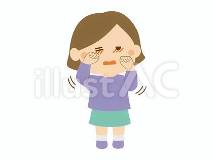 目がかゆい女の子