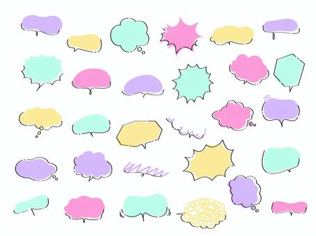 Illustration, speech balloon, handwriting, to blow out, 