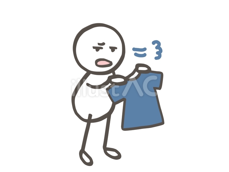 棒人間　色々面倒だぜ 棒人間,人,洗濯物のイラスト素材