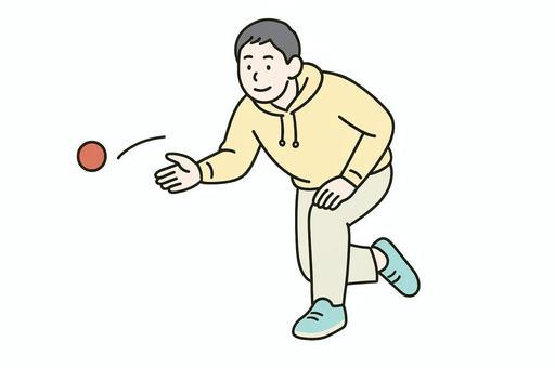 ボッチャを投げる選手 ボッチャ,パラスポーツ,球技,集中,正確さ,スポーツ,バリアフリー,屋内競技,大会,ユニバーサルスポーツのイラスト素材