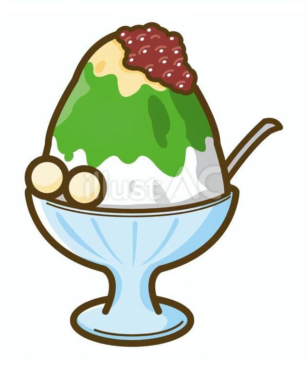 かき氷_宇治金時 かき氷,アイコン,あしらいのイラスト素材