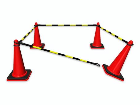 雑なカラーコーンの設置 カラーコーン,危険,工事,三角コーン,パイロン,安全地帯,立ち入り禁止,雑,設置のイラスト素材