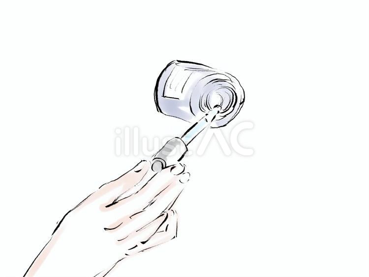 美容液をスポイトで取る手 美容液をスポイトで取る手 美容液,スポイト,美容のイラスト素材