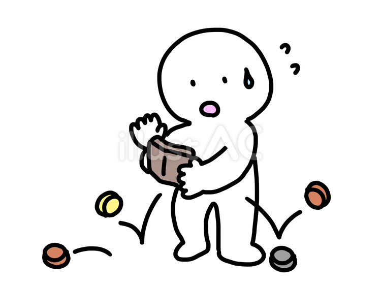 お金を落とす 人,シンプル,手書きのイラスト素材