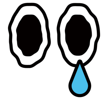 ポップなキャラクターの目　涙 目,涙,涙目,泣く,表情,瞳,ポップ,キャラクター,漫画,悲しいのイラスト素材