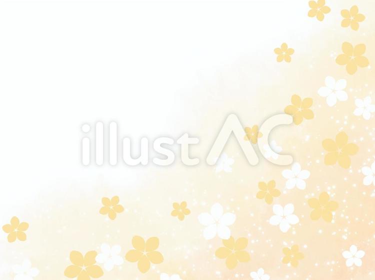 桜フレーム20/黄色 桜,花,春のイラスト素材