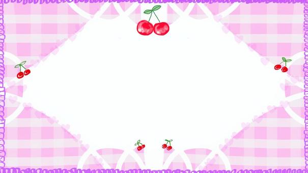 さくらんぼチェック柄