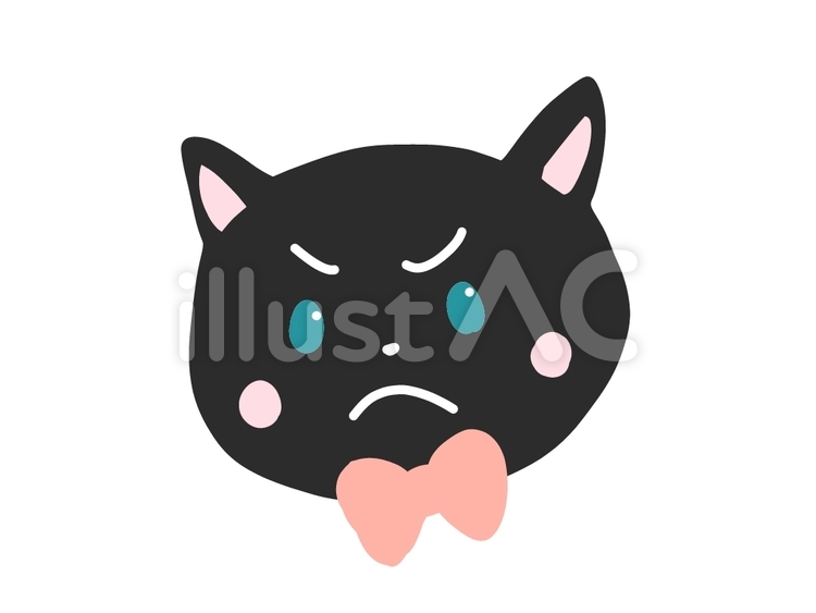 怒るねこ アイコン,猫,怒るのイラスト素材