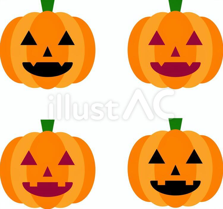 かぼちゃ　 秋,ハロウィン,10月のイラスト素材