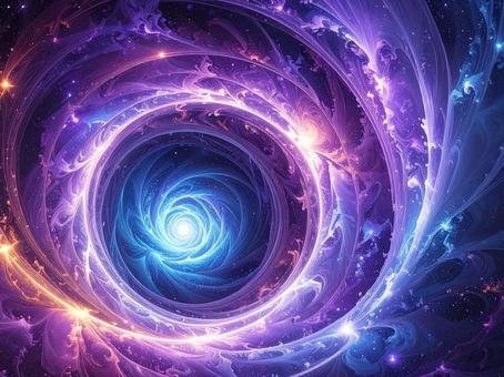 紫と青の渦巻きの背景イラスト
