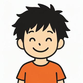 ボサボサ頭の男の子