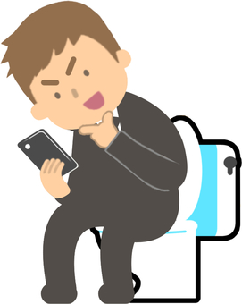 トイレでスマホをチェックするスーツの男性 トイレでスマホをチェックするスーツの男性 スマホ,トイレ,休憩,見る,チェック,アゴ,手,笑顔,座る,男性のイラスト素材