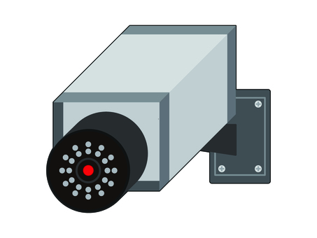 防犯カメラ-ボックス型 安全,防犯,セキュリティ,防犯カメラ,録画のイラスト素材