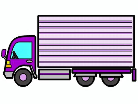 トラックのアイコン『紫』 トラック,車両,移動,輸送,運搬,貨物,配達,走行,モチーフ,カラーのイラスト素材