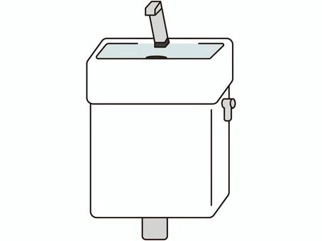 トイレのタンク トイレ,タンク,貯水タンク,流す,水,設備,水洗,水道,シンプル,単品のイラスト素材