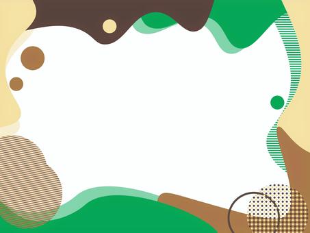 秋のきのこをイメージしたフレーム