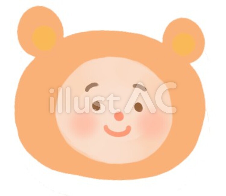 くまあかちゃん くま,熊,赤ちゃんのイラスト素材