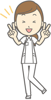 Female nurse - W piece - whole body, , JPG, PNG and AI