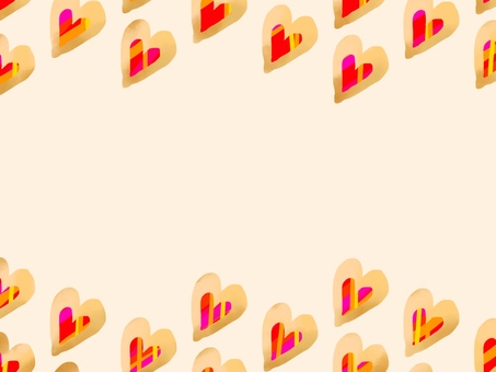 ハートクッキー上下フレーム