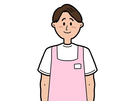保育士の先生　男性1 保育士,先生,男性,エプロン,やさしい,かわいい,シンプル,幼稚園,保育園のイラスト素材